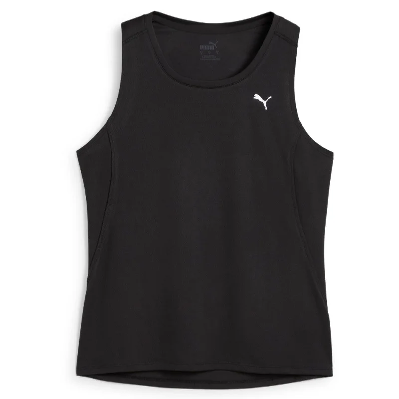 Puma Run Velocity Tank Top - Womens - Black ribbed tank top