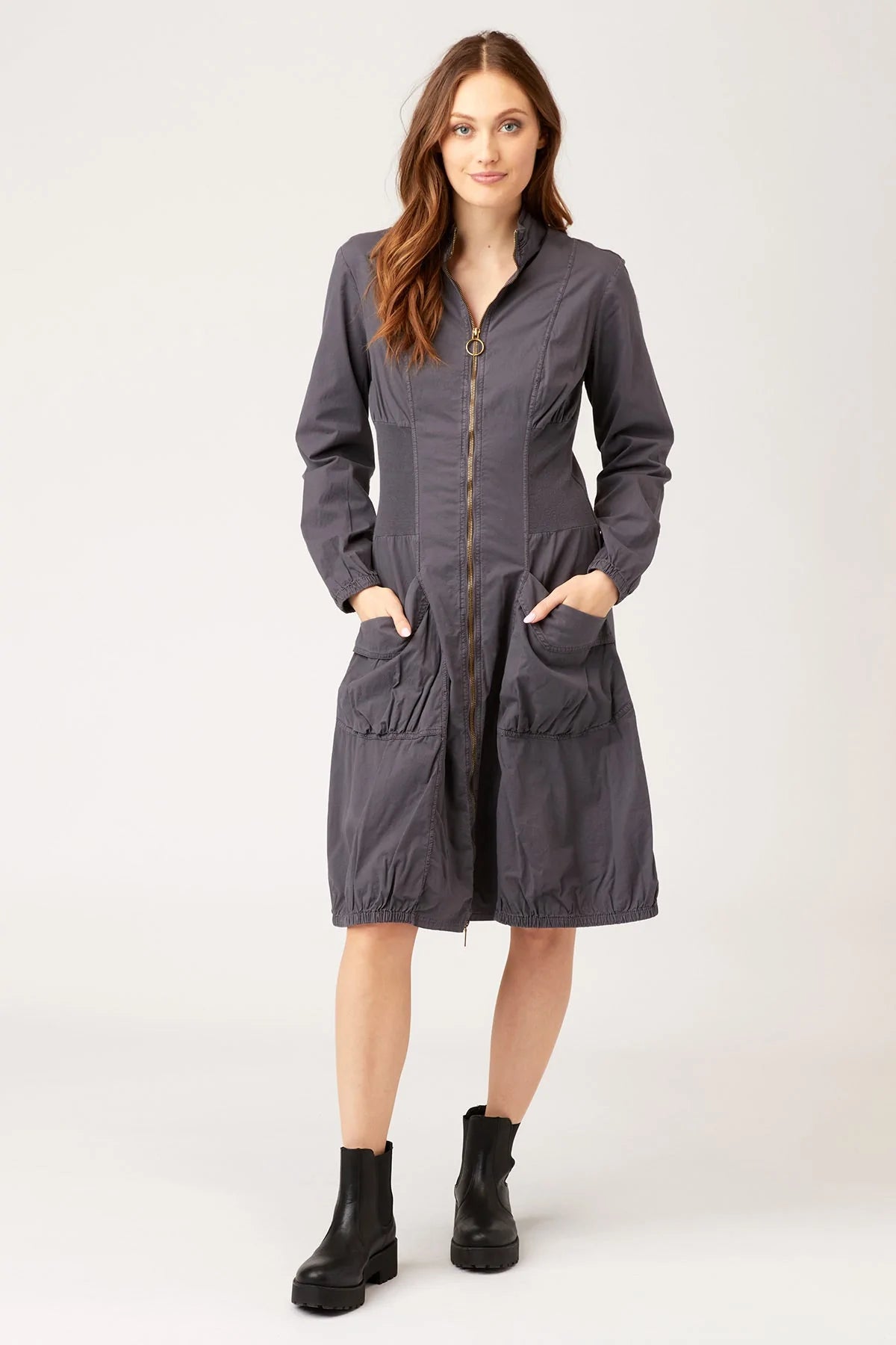 Deschutes Jacket Dress - Ore Pigment Knit Fabric Woven Fabric Fleece Fabric