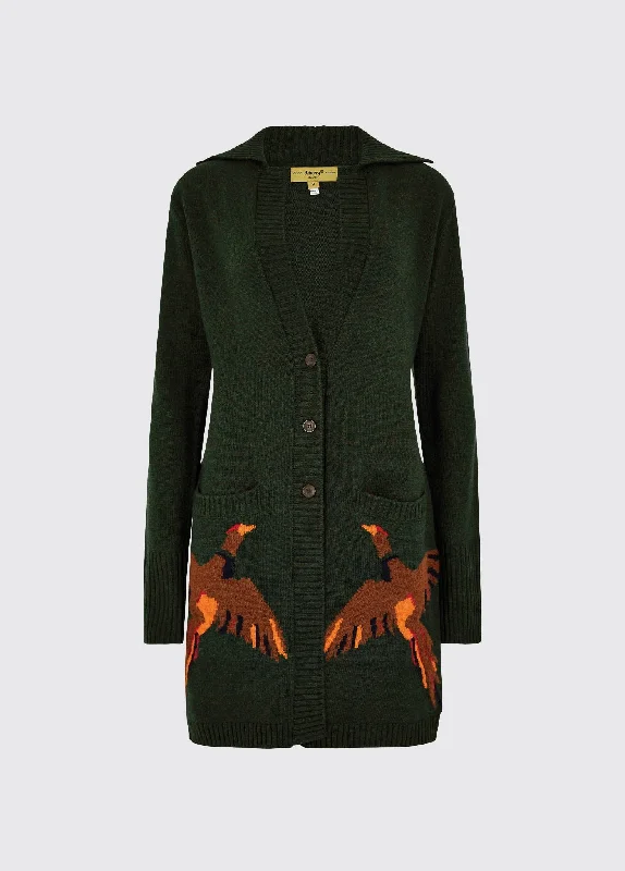 Dromore Knitted Cardigan - Olive Casual Formal Business