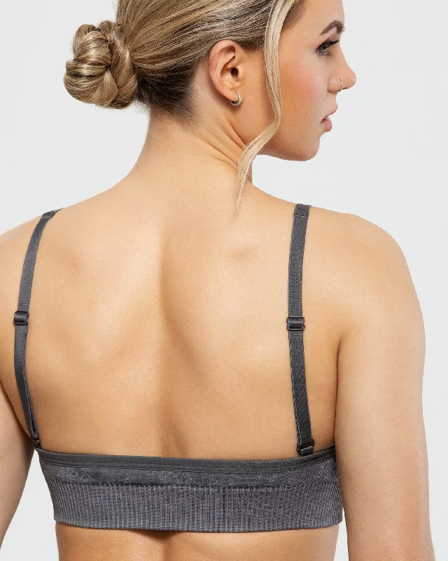 Evolution Seamless Low Back Bra | Graphite