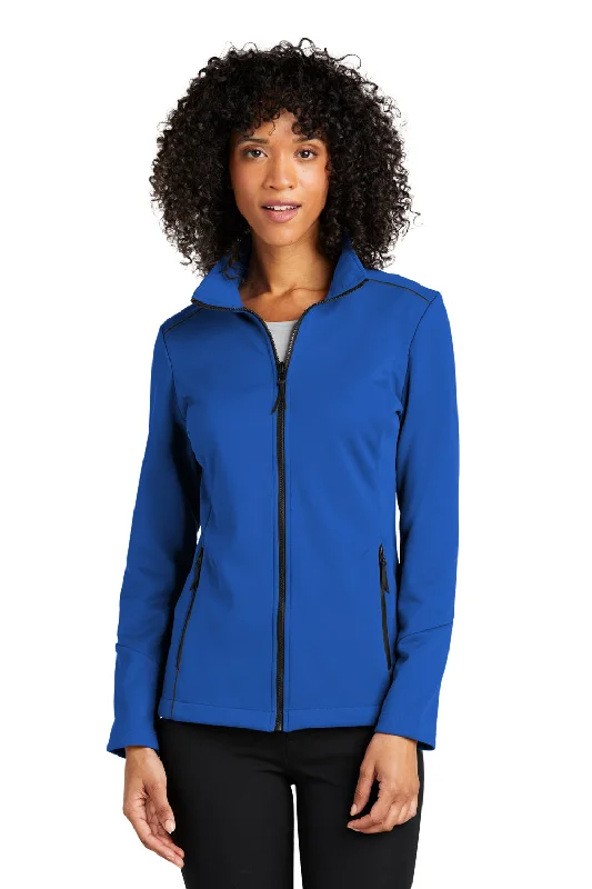 Port Authority Womens Collective Tech Waterproof Full Zip Soft Shell Jacket - True Royal Blue