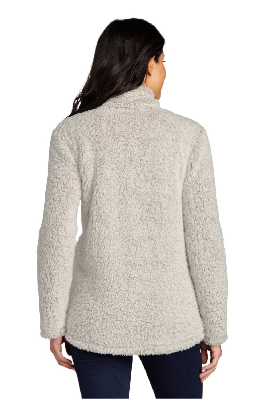 Port Authority Womens Cozy Sherpa Fleece 1/4 Zip Jacket - Heather Oatmeal