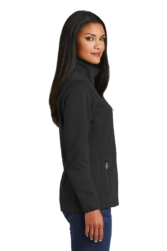 Port Authority Womens Full Zip Fleece Jacket - Black