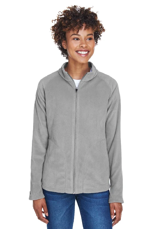 Team 365 Womens Campus Pill Resistant Microfleece Full Zip Jacket - Graphite Grey