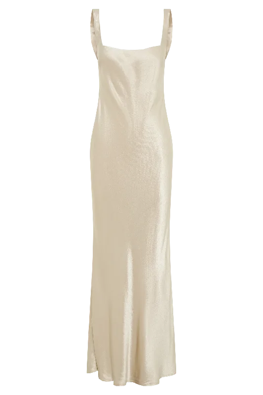 Ensley Satin Maxi Dress - Champagne