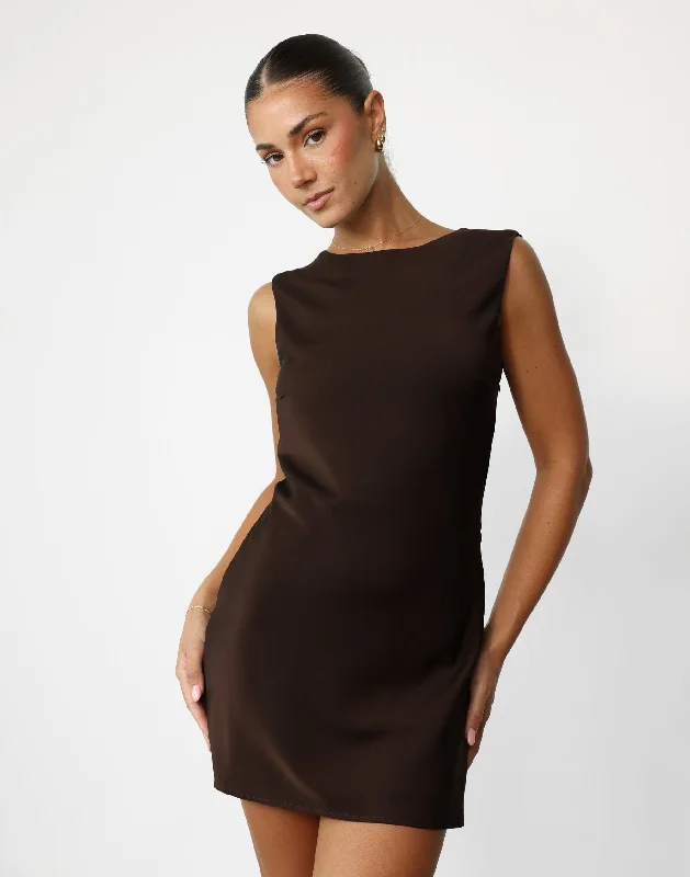 Lucetto Mini Dress (Chocolate)