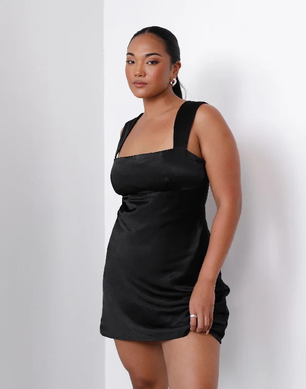 Mimosa Mini Dress (Black)