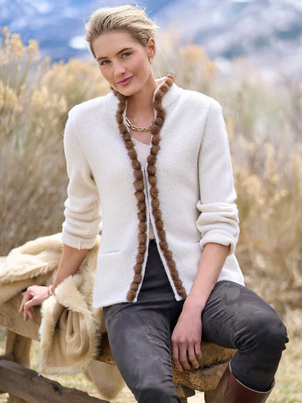 Cosima Mink Soft Wool Cardigan