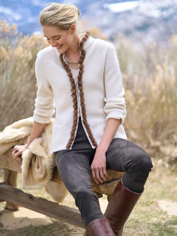 Cosima Mink Soft Wool Cardigan