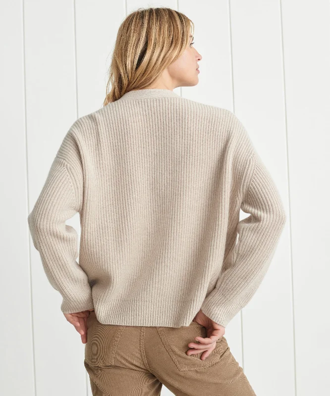 Cropped Cashmere Cocoon Cardigan