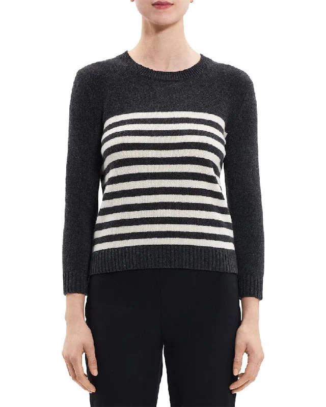 Theory Shrunken Wool-Blend Pullover