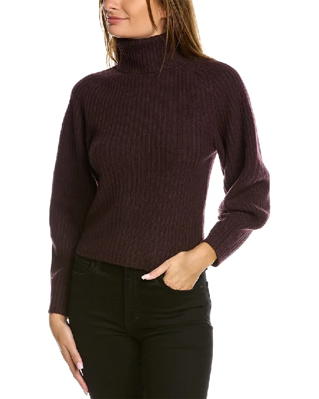 Vince Open Back Turtleneck Cashmere Sweater