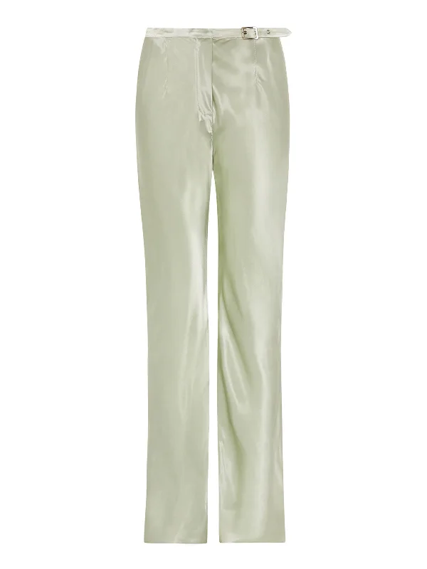 09 Belted Sleek Pant | Pearl