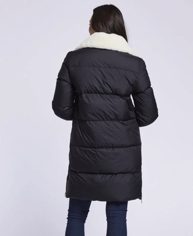 3020 Down coat with shearling collar