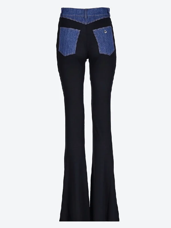 Second skin rib denim pants