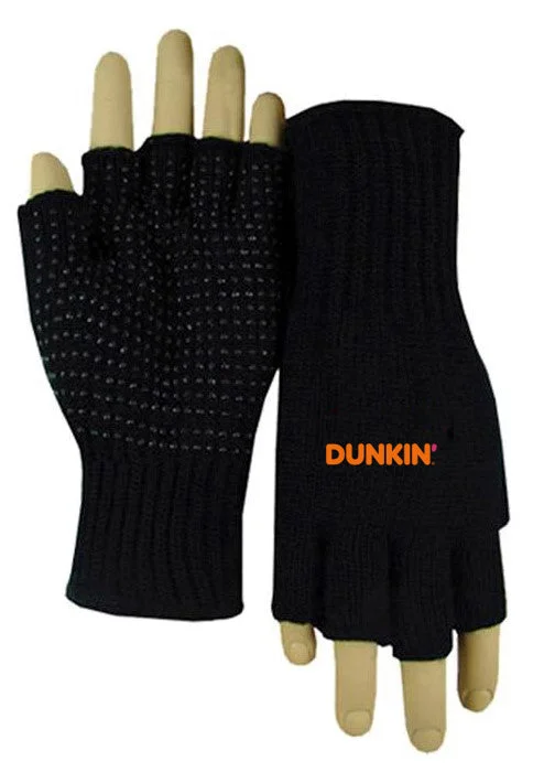 NEW Updated FINGERLESS DRIVE THRU GRIPPER GLOVES ""3 Pack"" WITH THE DUNKIN'' LOGO