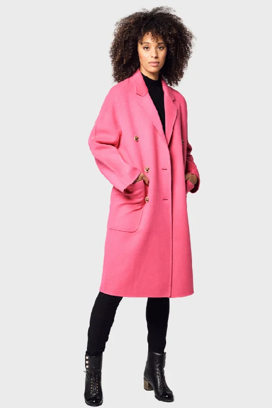 Majestic Double-Breasted Wool Coat