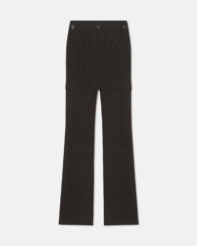 Basy - Compact Merino Wool Pants - Coffee