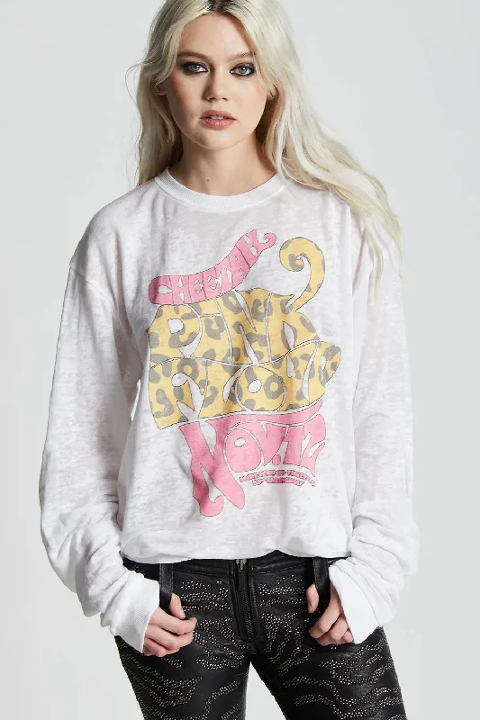 Recycled Karma Pink Floyd Cheetah Long Sleeve Sweatshirt