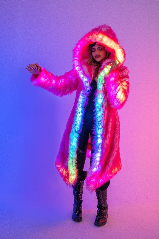 Women's LED Desert Warrior Coat in ""Just The Tip-Hot Pink""