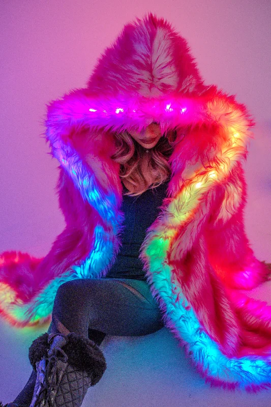 Women's LED Desert Warrior Coat in ""Just The Tip-Hot Pink""