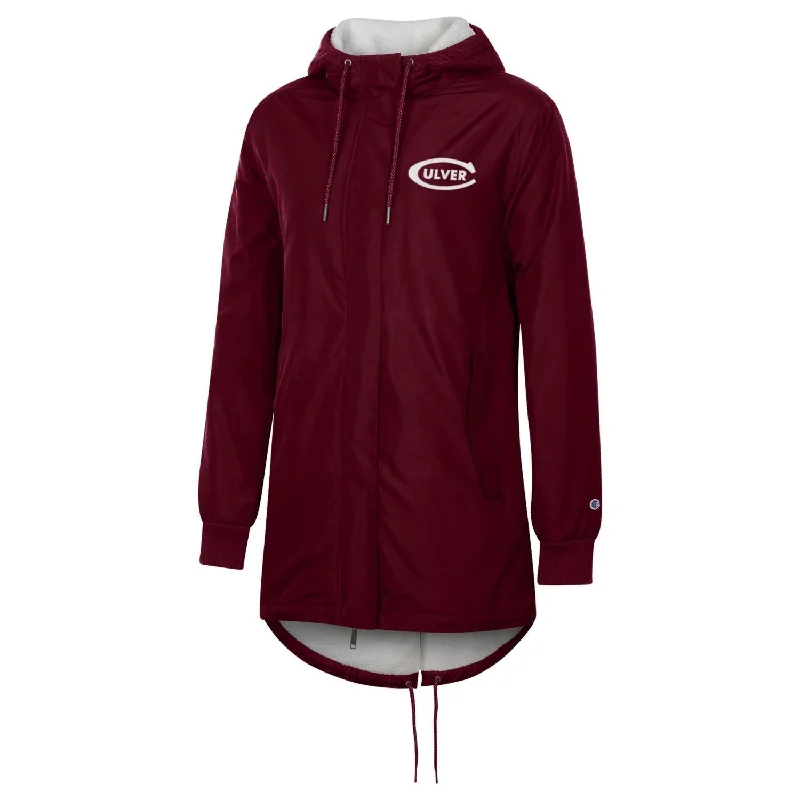 Champion Women's Sherpa Lined Stadium Jacket - Maroon