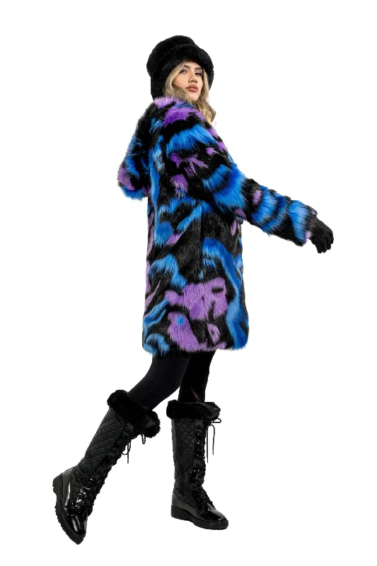 Women's Short Playa Coat in ""Twilight Bloom""