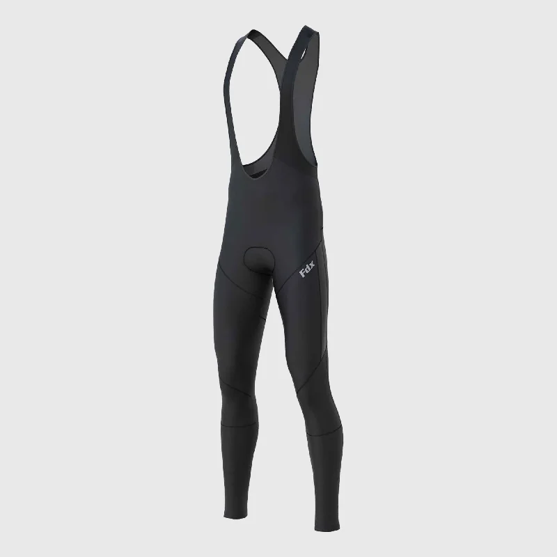 Fdx Arch Men's & Boy's Black Thermal Padded Cycling Cargo Bib Tights