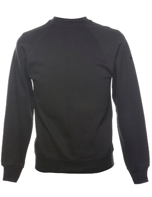 Black Plain Sweatshirt - S