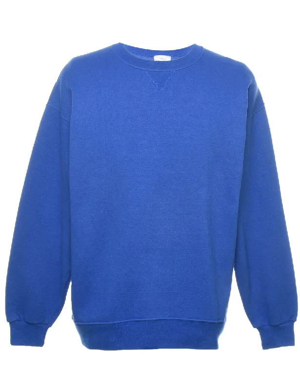 Blue Plain Sweatshirt - XL