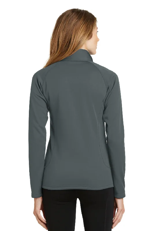 Eddie Bauer Womens Smooth Fleece 1/4 Zip Sweatshirt - Iron Grey