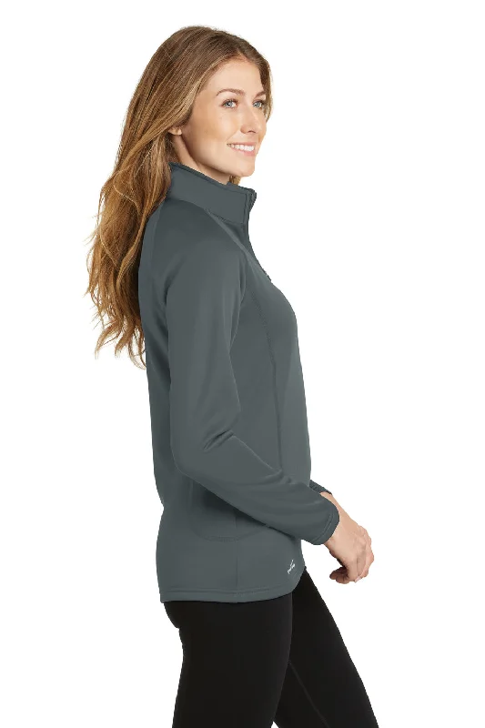 Eddie Bauer Womens Smooth Fleece 1/4 Zip Sweatshirt - Iron Grey