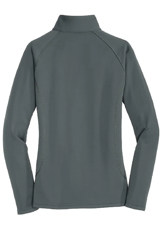 Eddie Bauer Womens Smooth Fleece 1/4 Zip Sweatshirt - Iron Grey