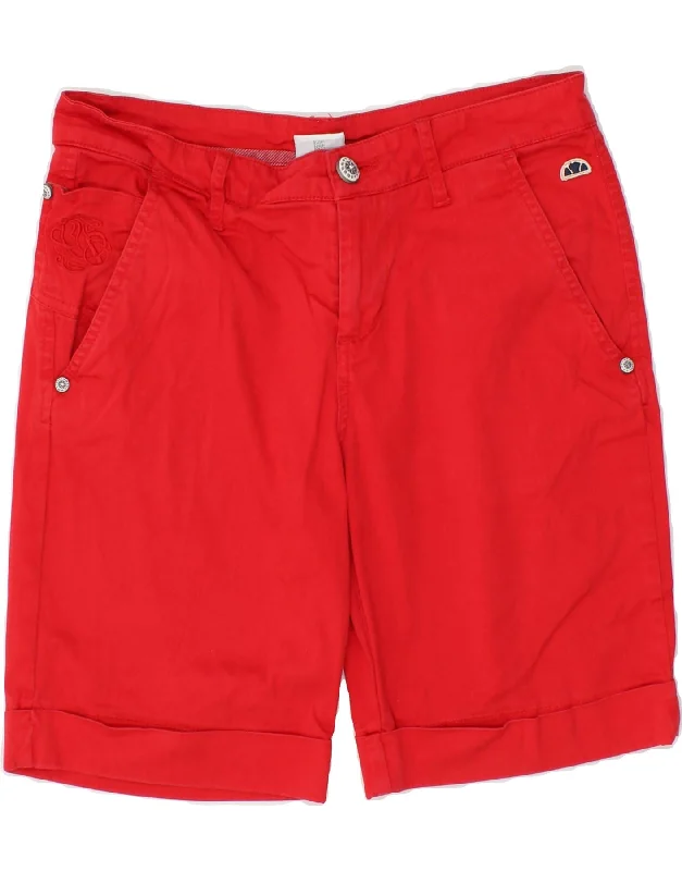 ELLESSE Womens Chino Shorts IT 42 Medium W30 Red Cotton