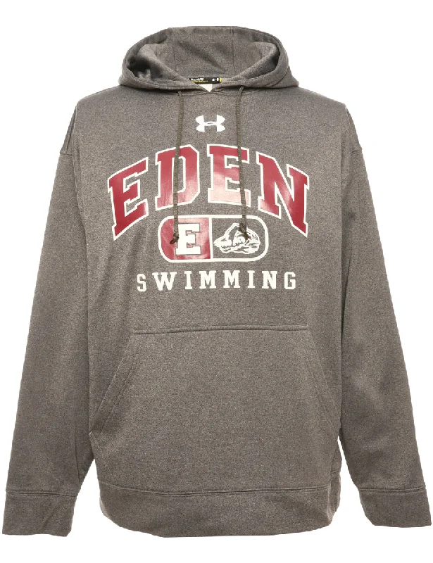 Grey Under Armour Printed Hoodie - M