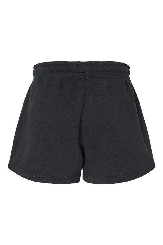 Independent Trading Co. Womens California Wave Wash Fleece Shorts w/ Pockets - Black - NEW