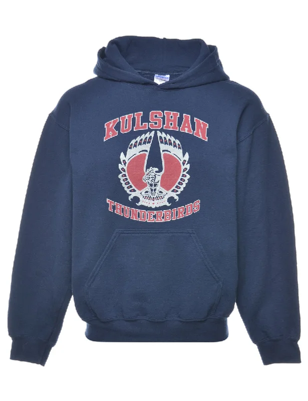 Navy Kulshan Printed Hoodie - S