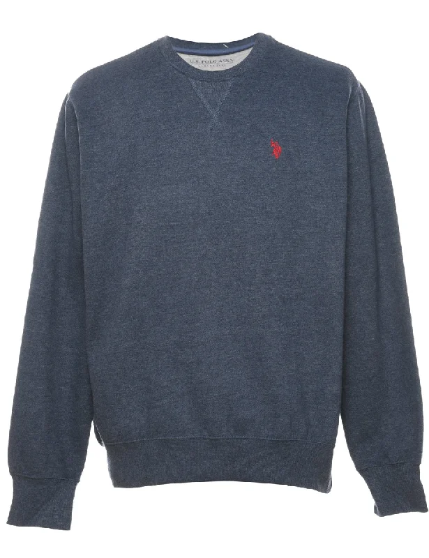 Navy Plain Sweatshirt - M