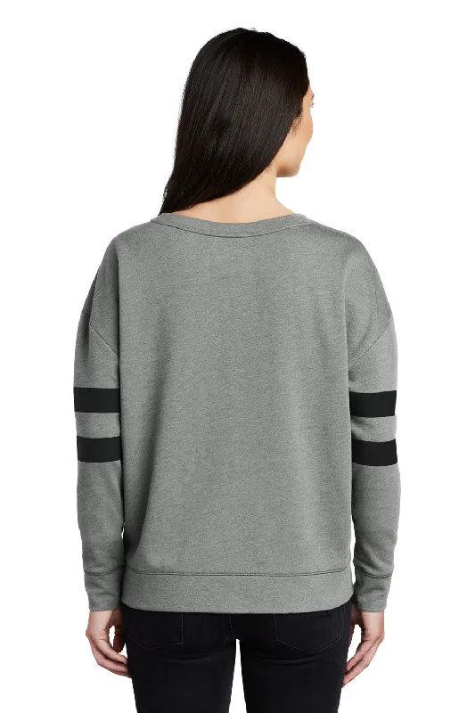 New Era Womens Varsity Fleece Crewneck Sweatshirt - Heather Shadow Grey