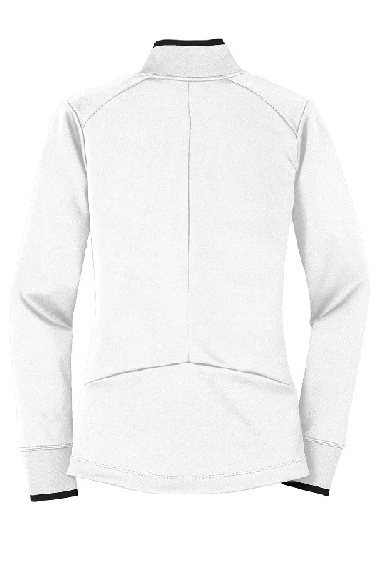 Nike Womens Dri-Fit Moisture Wicking 1/4 Zip Sweatshirt - White/Black