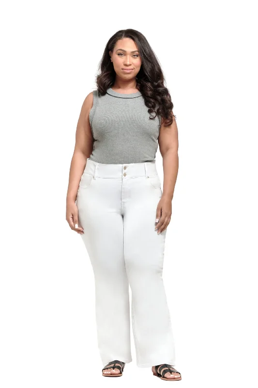 Plus Fit & Lift Shapewear Flare in White