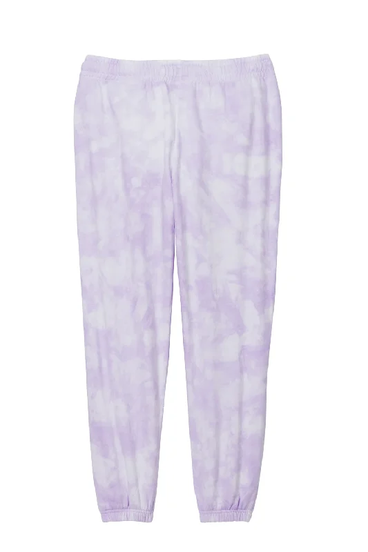 Port & Company Womens Beach Wash Tie Dye Sweatpants w/ Pockets - Amethyst Purple