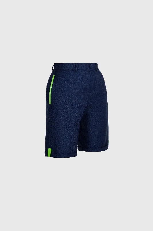 Stylish Shorts- Royal Blue Silk