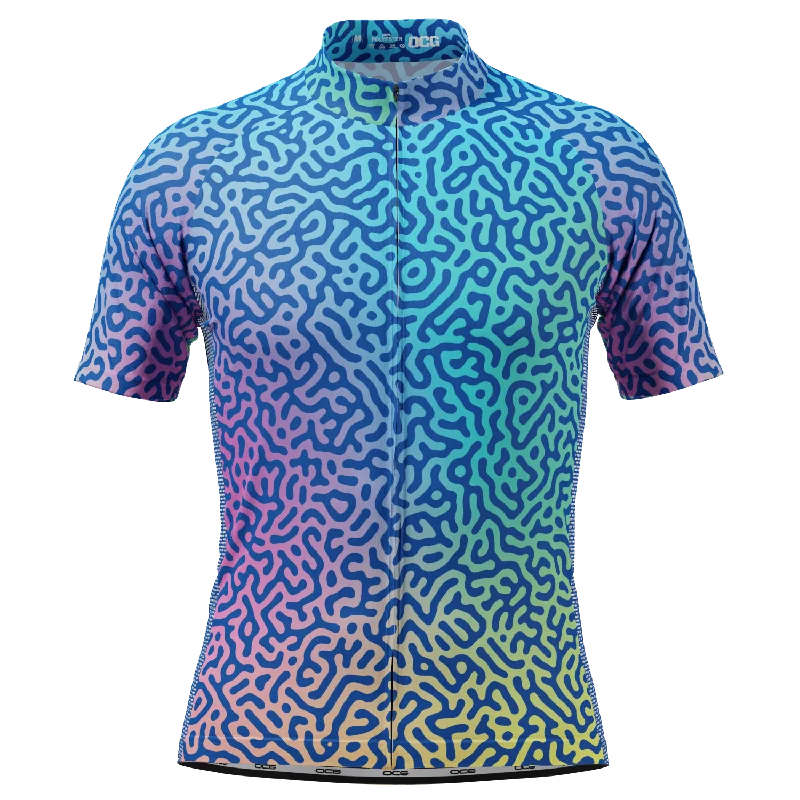 Men's Holographic Organic Lines Short Sleeve Cycling Jersey