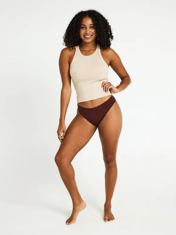 Au Naturel Seamfree Bikini Moderate-Heavy Cocao Low-back bikini, Sexy, Elegant, Comfortable