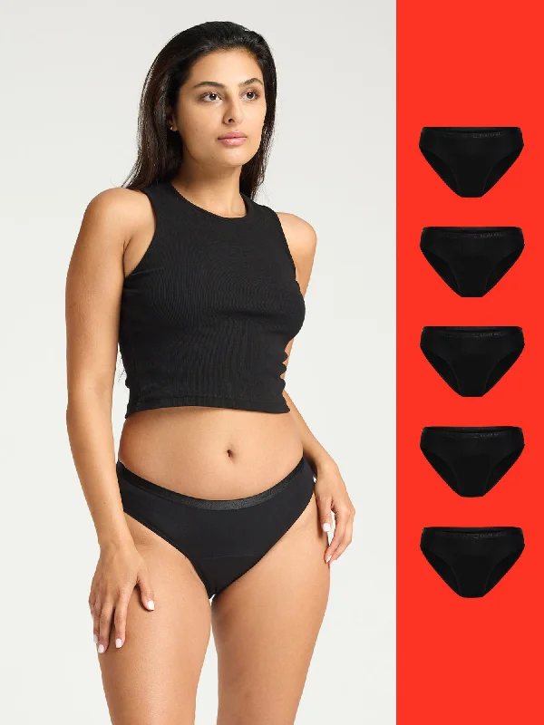 Classic Bikini Multi-Absorbency 5 Pack Solid color bikini, Sleek, Minimalist, Trendy
