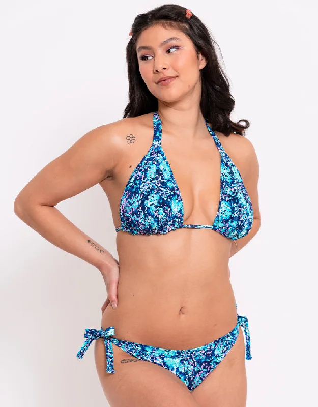 Curvy Kate Mykonos String Multiway Bikini Top Blue Print Bikini with straps, Adjustable, Comfortable, Trendy