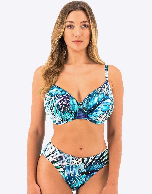 Fantasie Kabini Oasis Full Cup Bikini Top Aegean Blue Print Backless bikini top, Sexy, Trendy, Fashionable