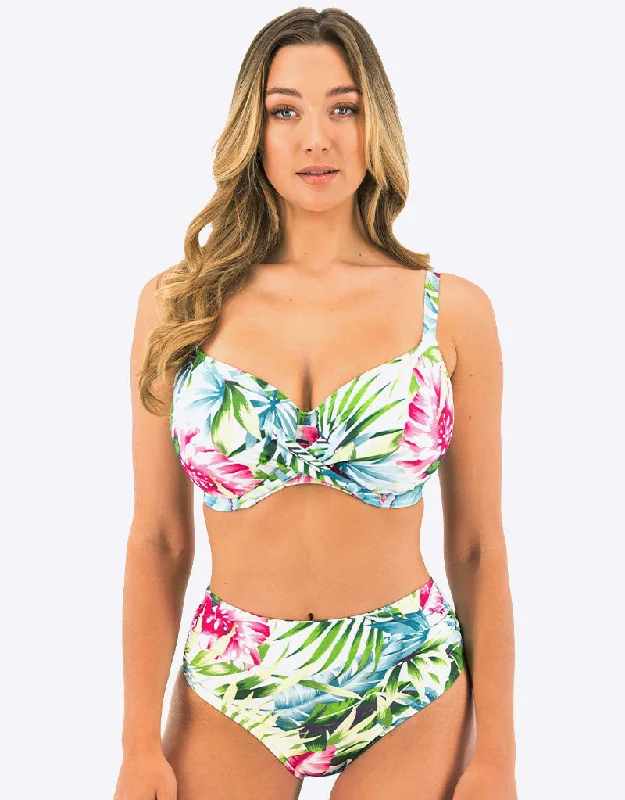Fantasie Langkawi Full Cup Bikini Top White Print Backless bikini, Sexy, Elegant, Comfortable