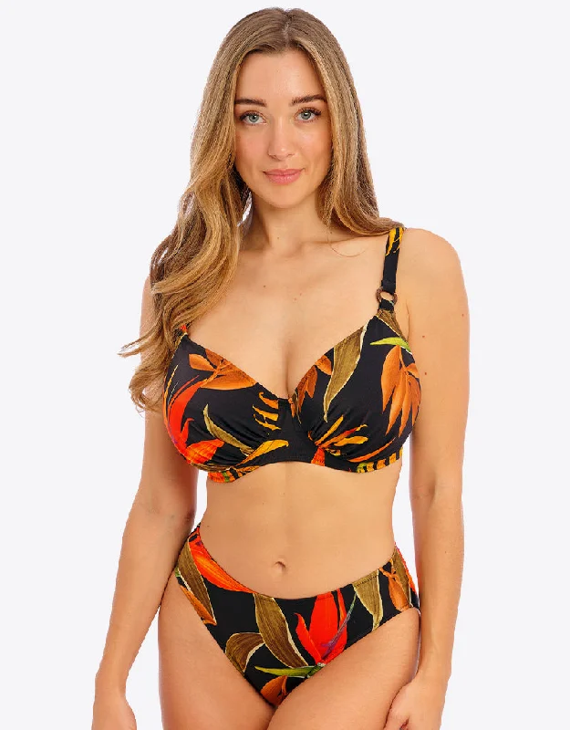 Fantasie Pichola Gathered Full Cup Bikini Top Black Bandage bikini, Sleek, Sexy, Trendy